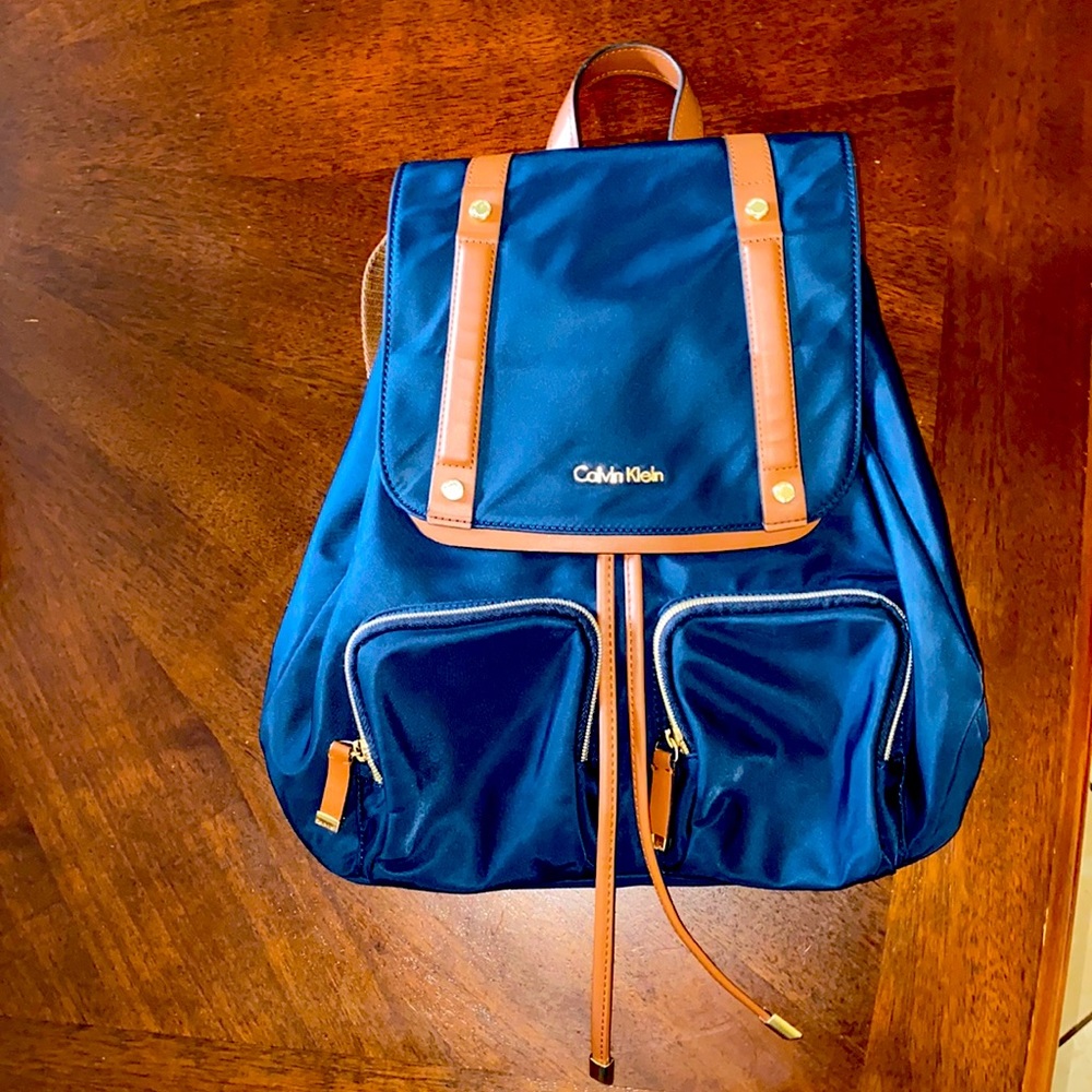 Calvin Klein Backpack Navy Blue Nylon